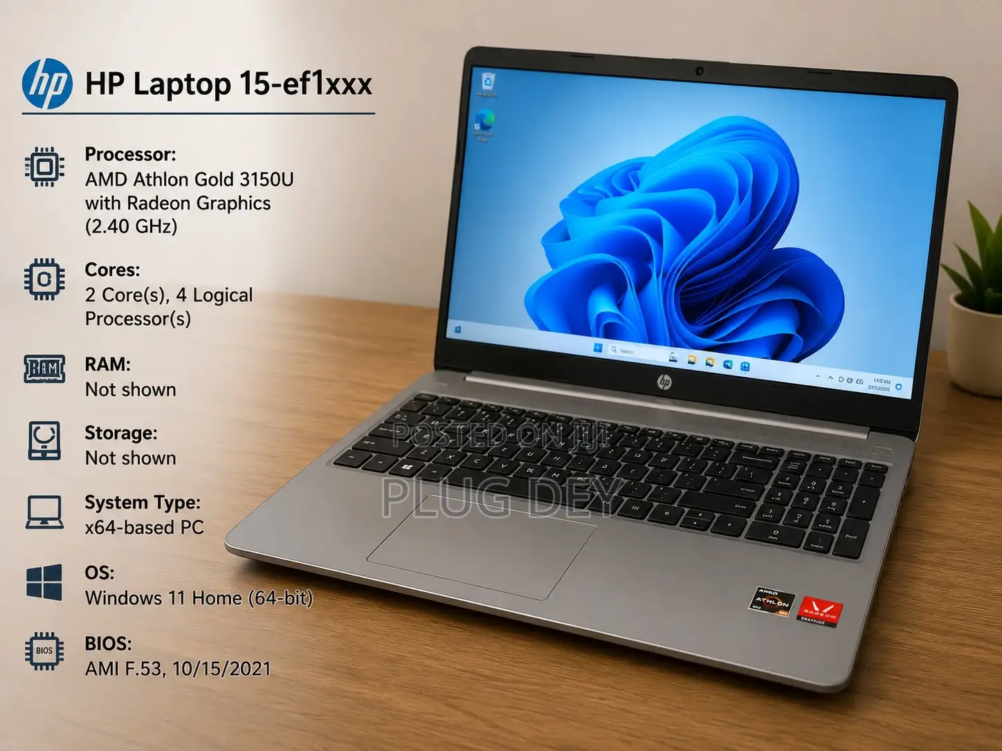 Laptop HP 15 8GB AMD SSD 500GB