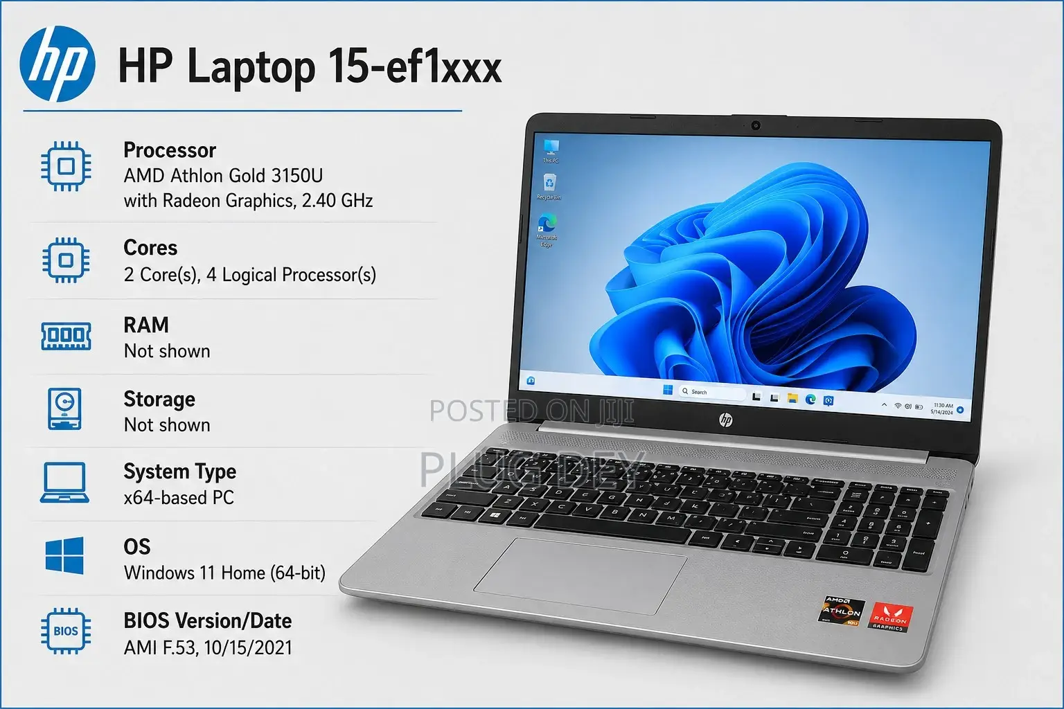 Laptop HP 15 8GB AMD SSD 500GB
