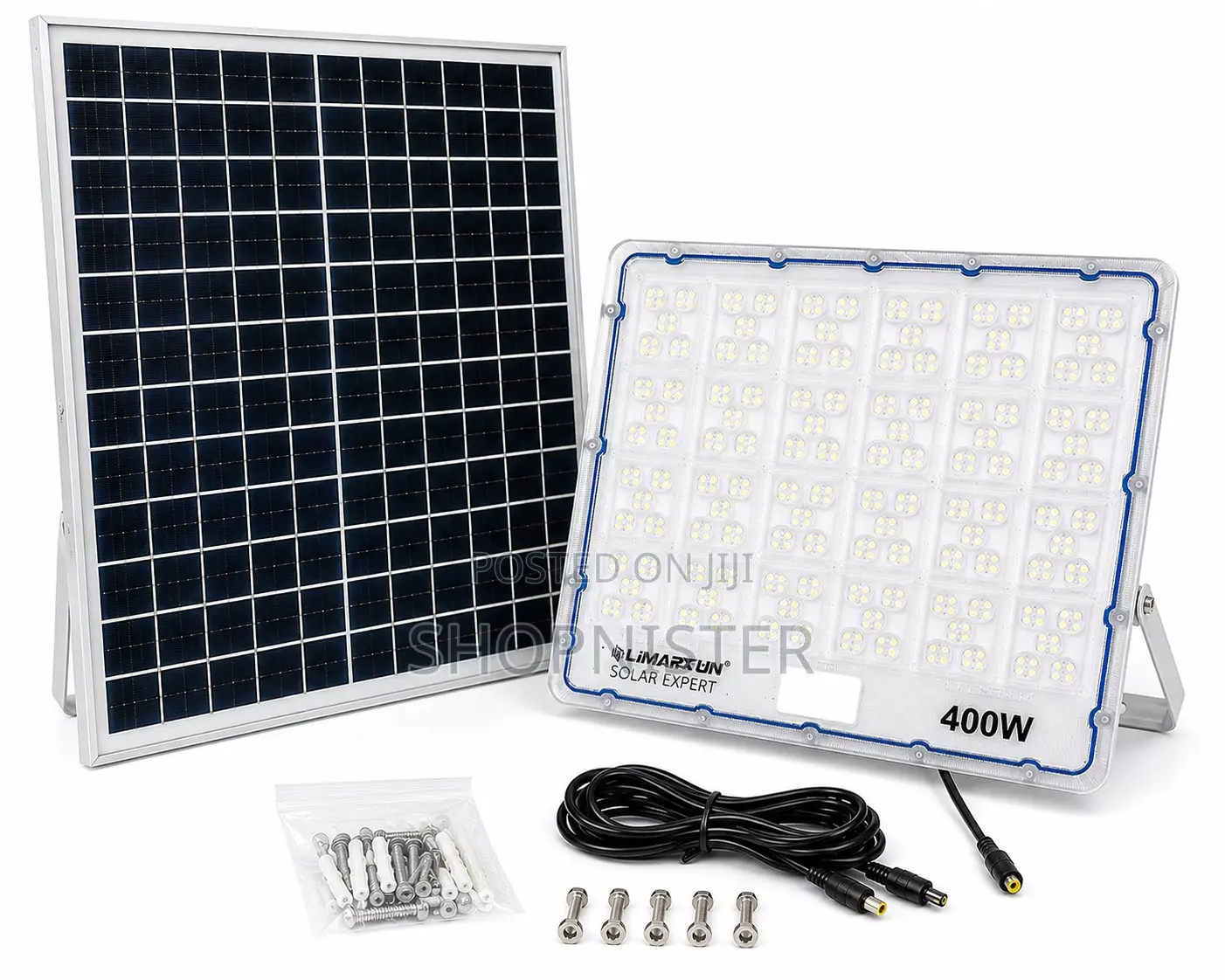 400w Solar Flood Light + Big Solar Panel