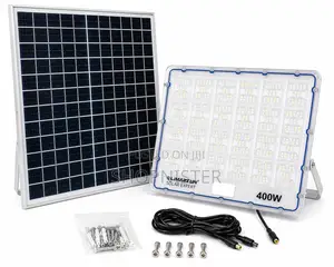 400w Solar Flood Light + Big Solar Panel