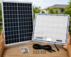 400w Solar Flood Light + Big Solar Panel