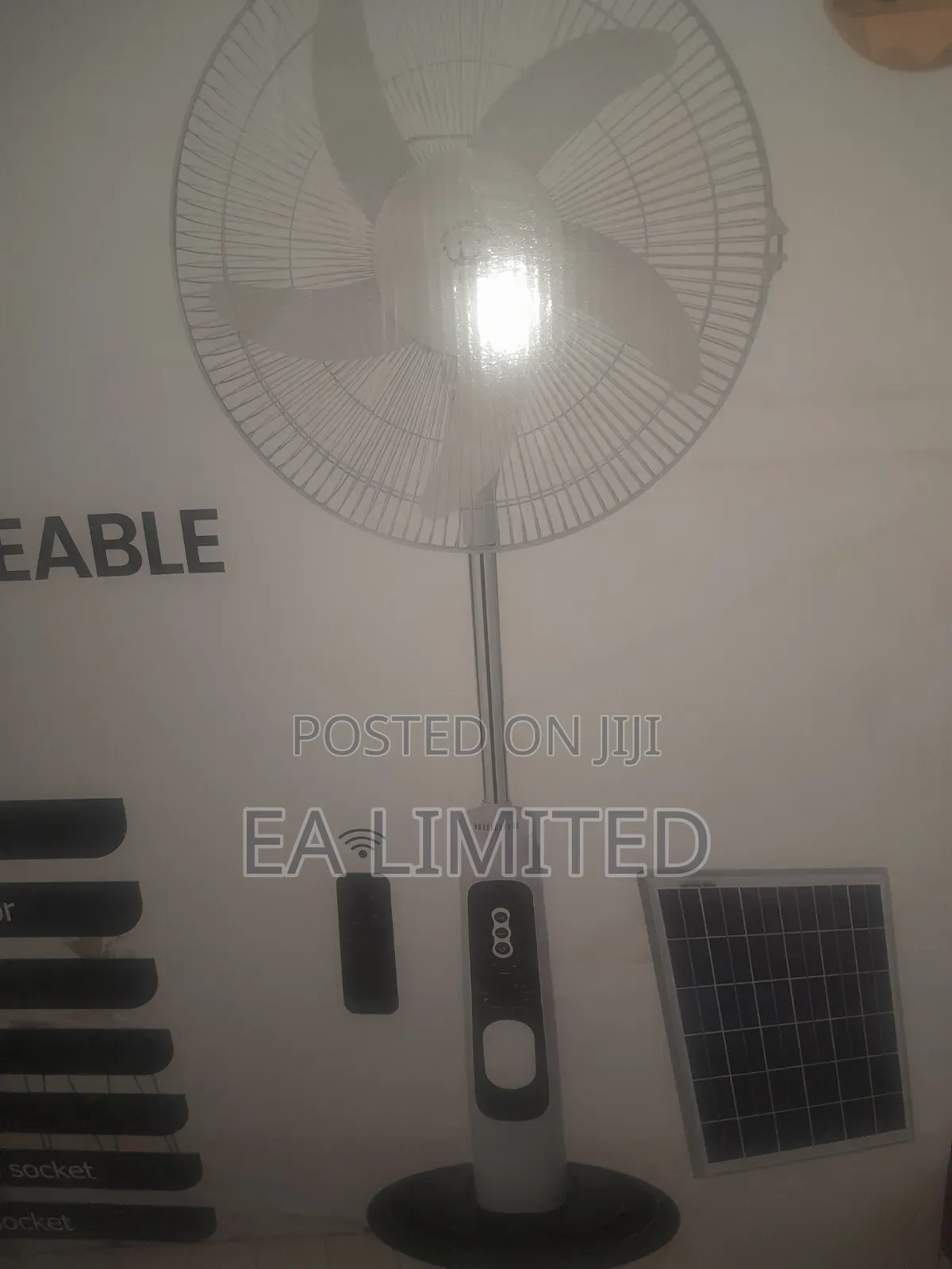 Rechargeable Solar Fan