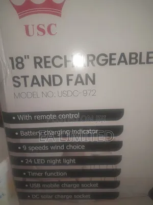 Rechargeable Solar Fan