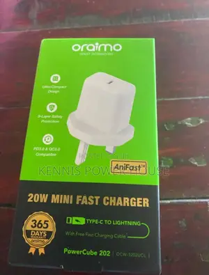 Oraimo Powercube 202 Uk Type 20w Compatible Charger Kit