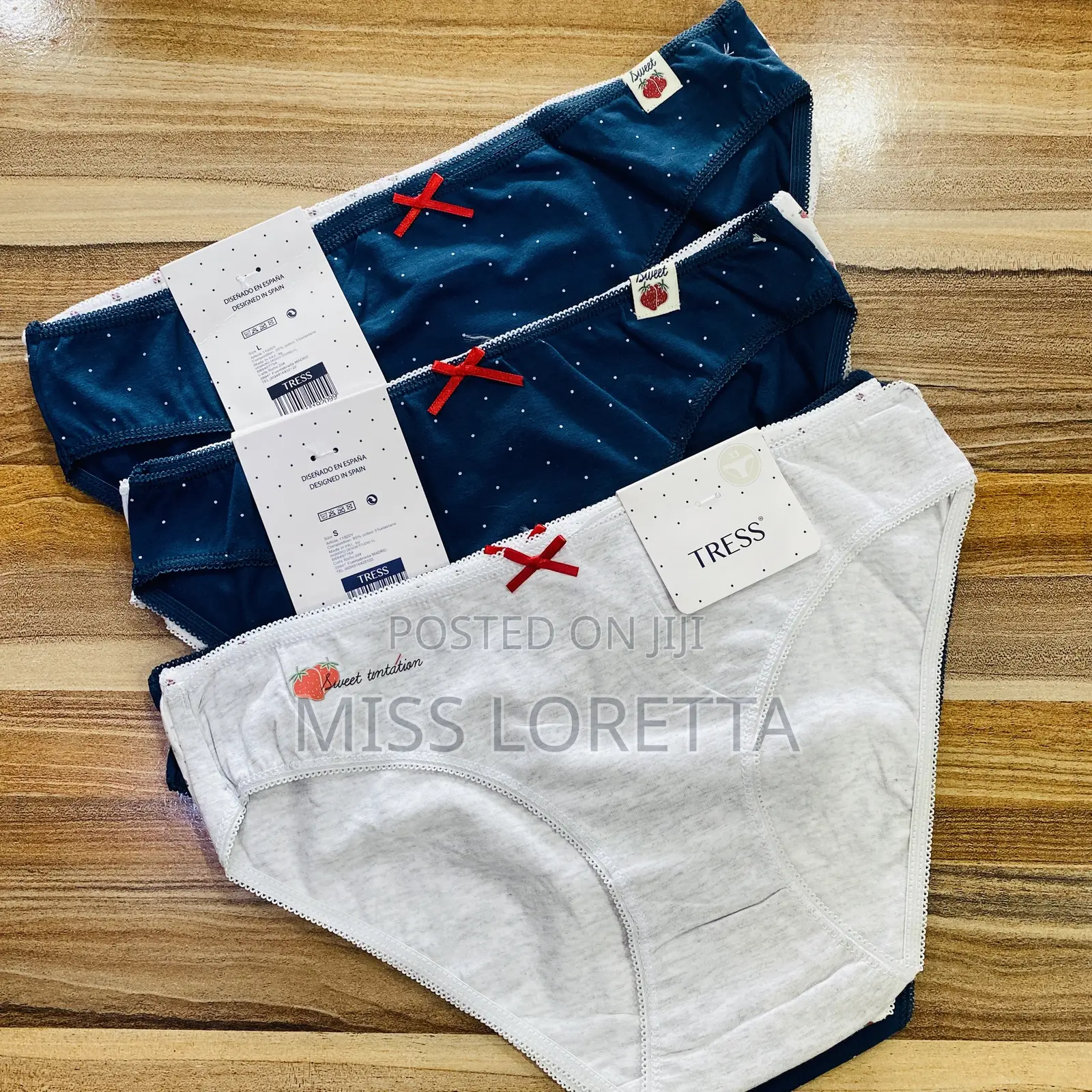 Polka Dots Mixed Cotton Panties - 3pc Set