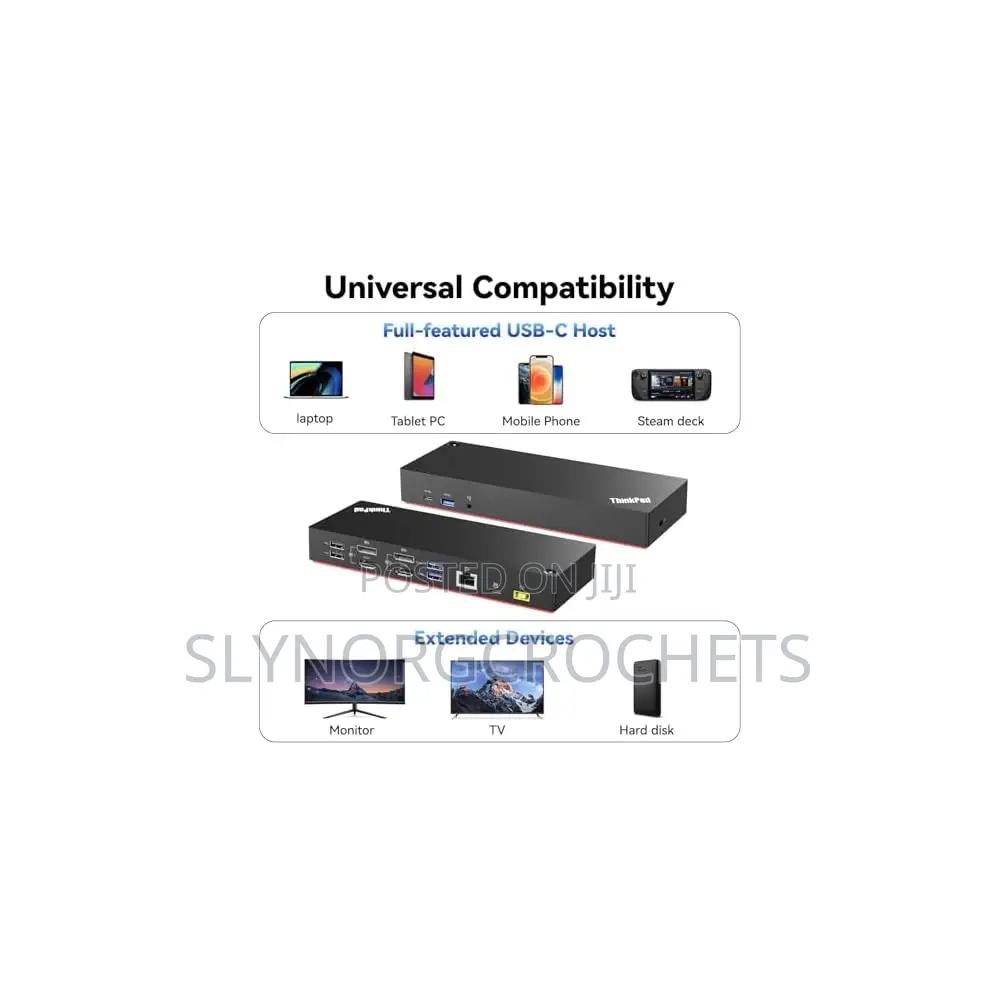 Thinkpad 40af0135 Universal Hybrid Usb-C With Usb-a Adapter Docking