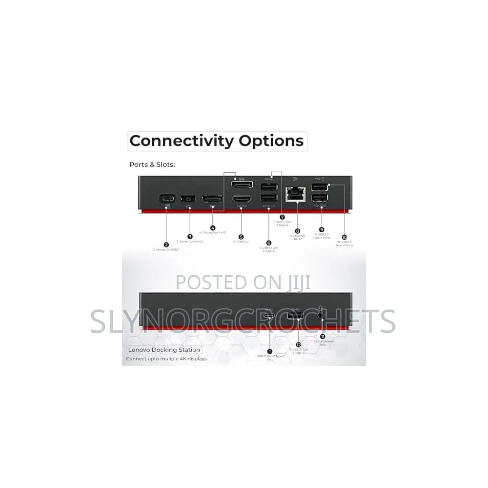 Thinkpad 40af0135 Universal Hybrid Usb-C With Usb-a Adapter Docking