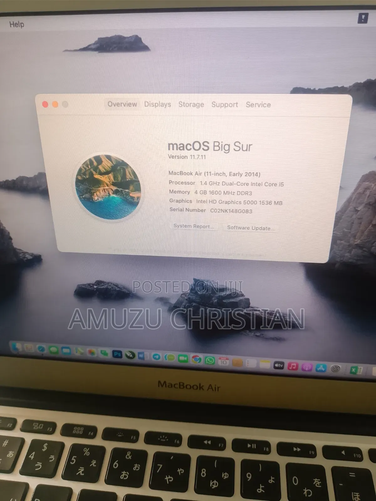 Laptop Apple MacBook 2014 4GB Intel Core 5 HDD 128GB