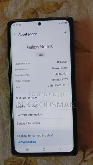 Samsung Galaxy Note 10 5G 256 GB Black