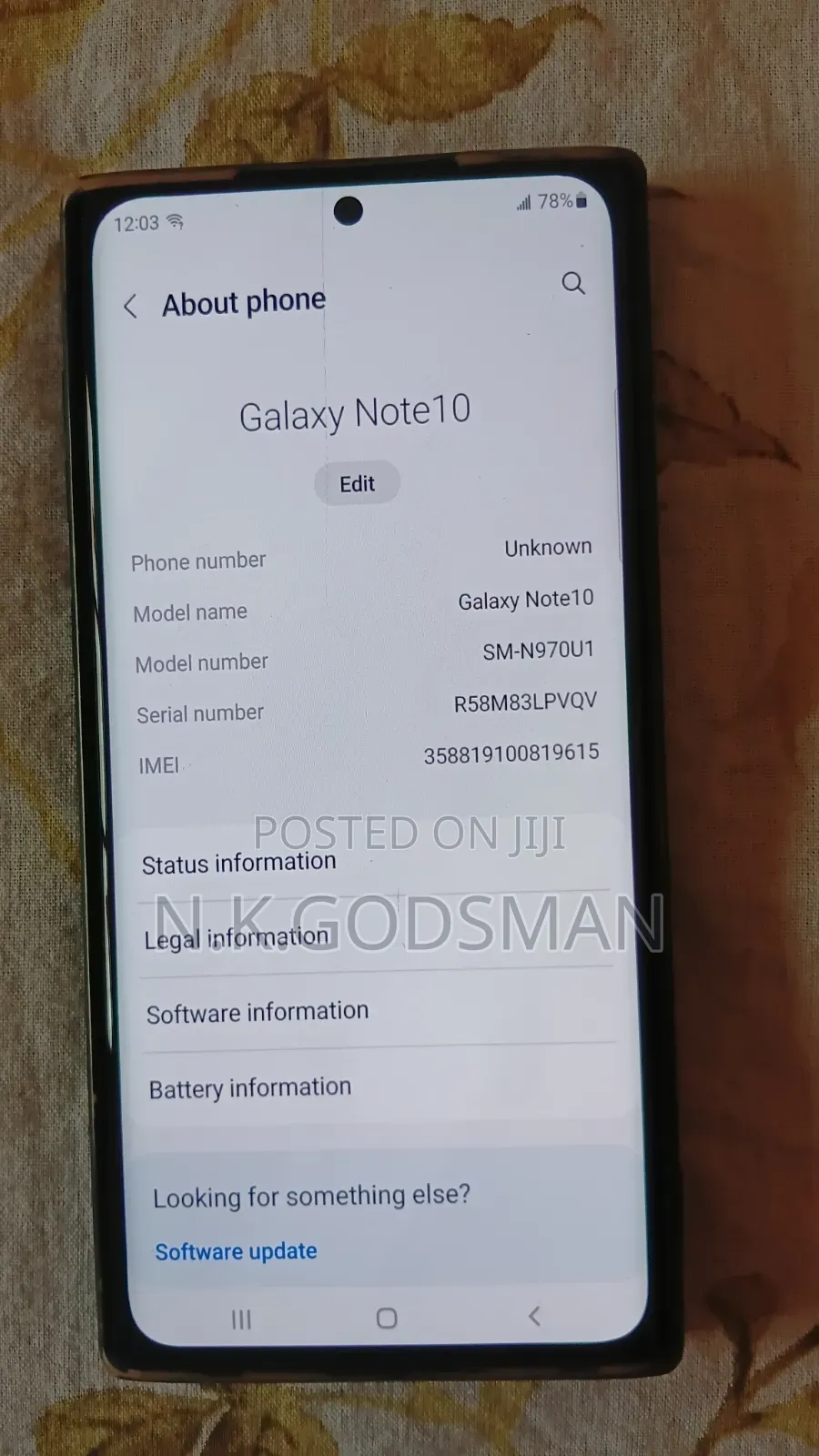 Samsung Galaxy Note 10 5G 256 GB Black