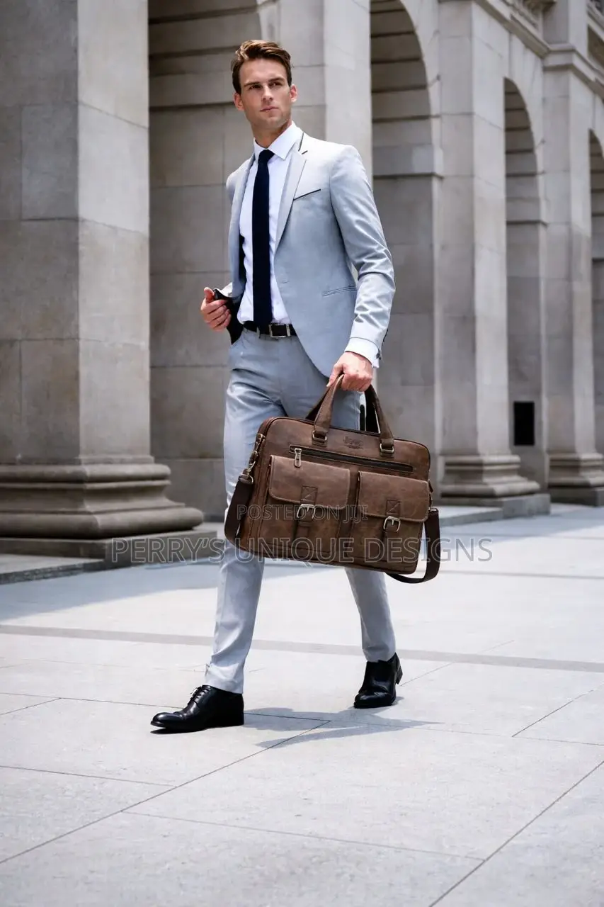 Executive Luxe Leather Laptop Bag