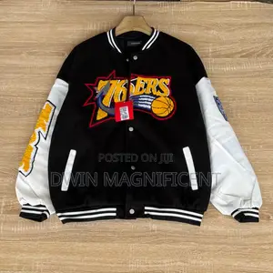 Patch-Embroidered Varsity Jacket.