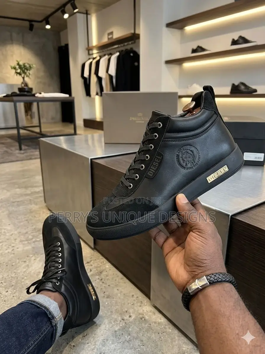 Diesel Leather Boots - All White