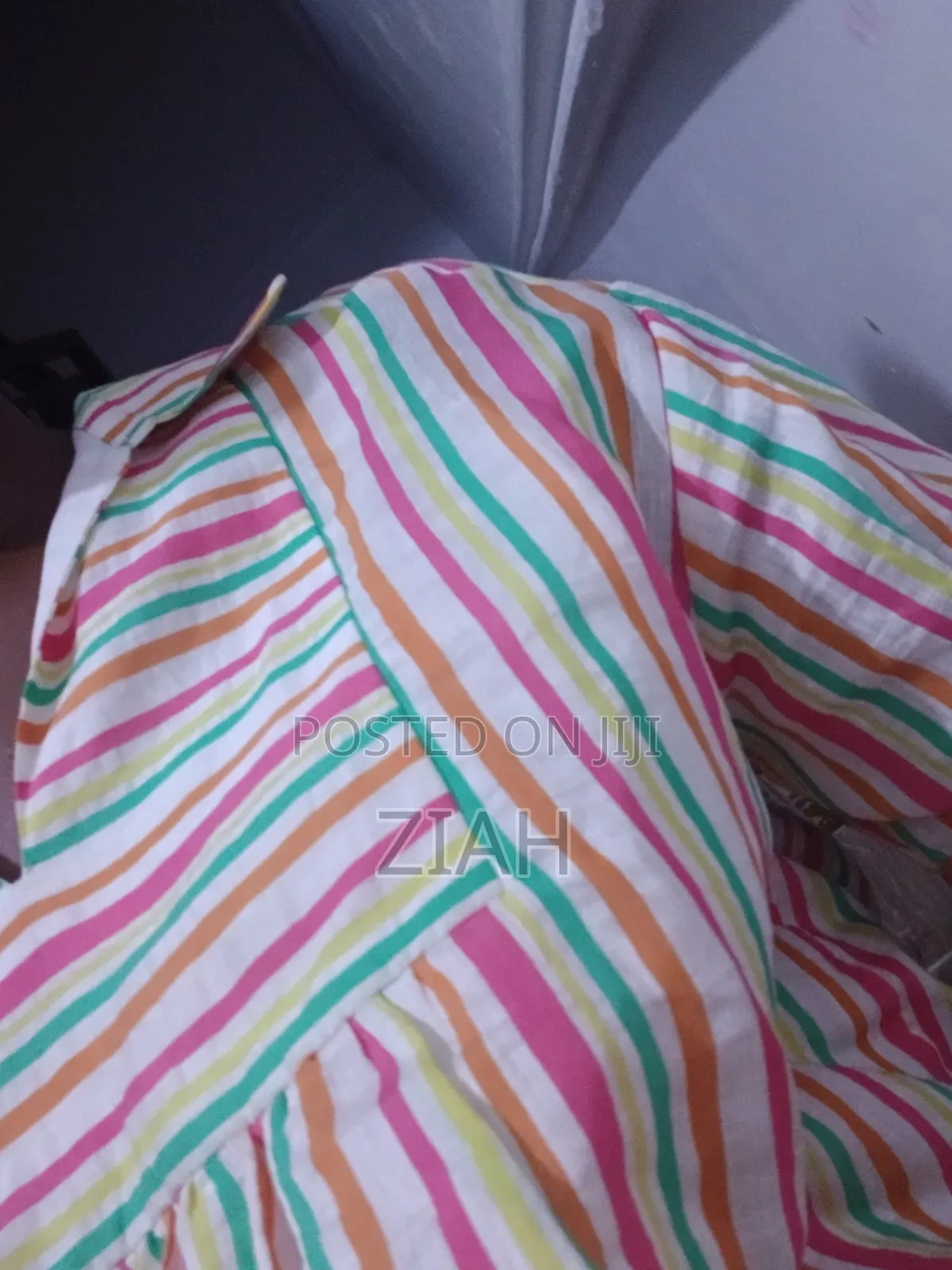 A Short Sleeve Coloured Striped Shirt