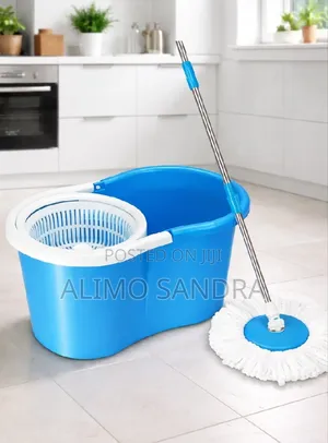 360° Spin Mop Buckets System With 1 Microfiber Mop Heads.