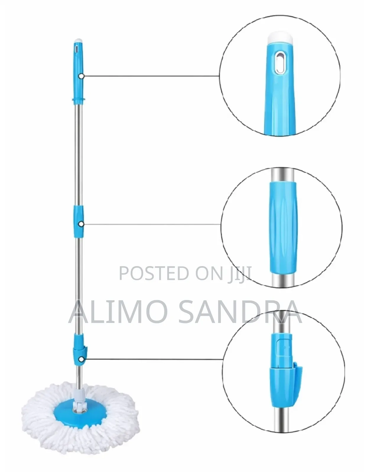 360° Spin Mop Buckets System With 1 Microfiber Mop Heads.