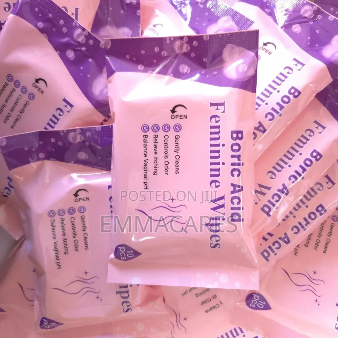 Boric Acid Feminine Wipe. Control Odor and Balance Ph