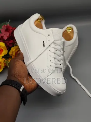 Geox White Low-Top Leather Sneaker