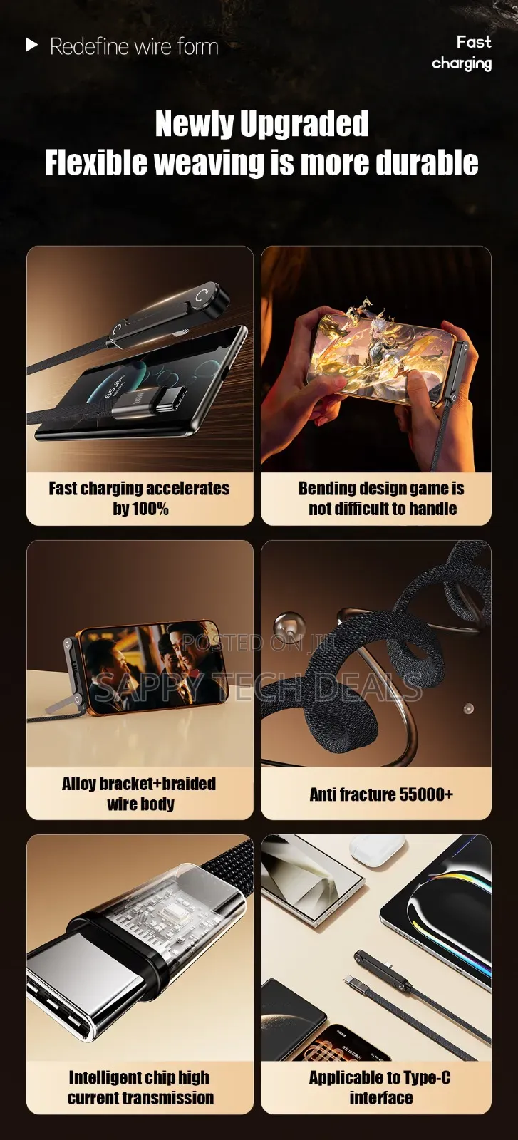 Original 240w Ultra-Fast Multi-Functional Charging Cable