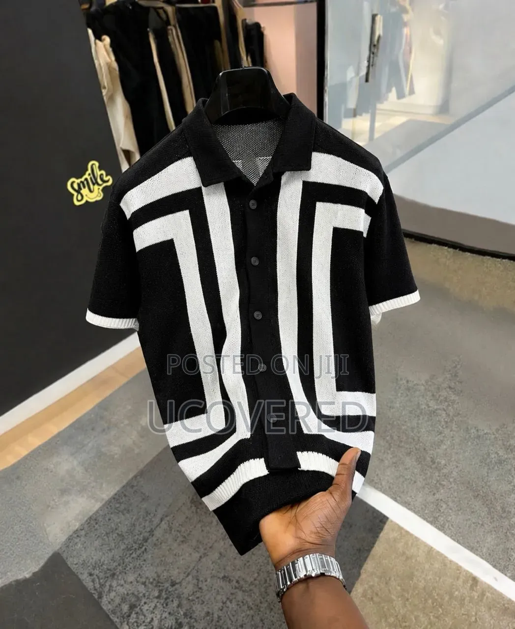 Boohooman Oversized Boxy Rib Knitted Polo Shirts