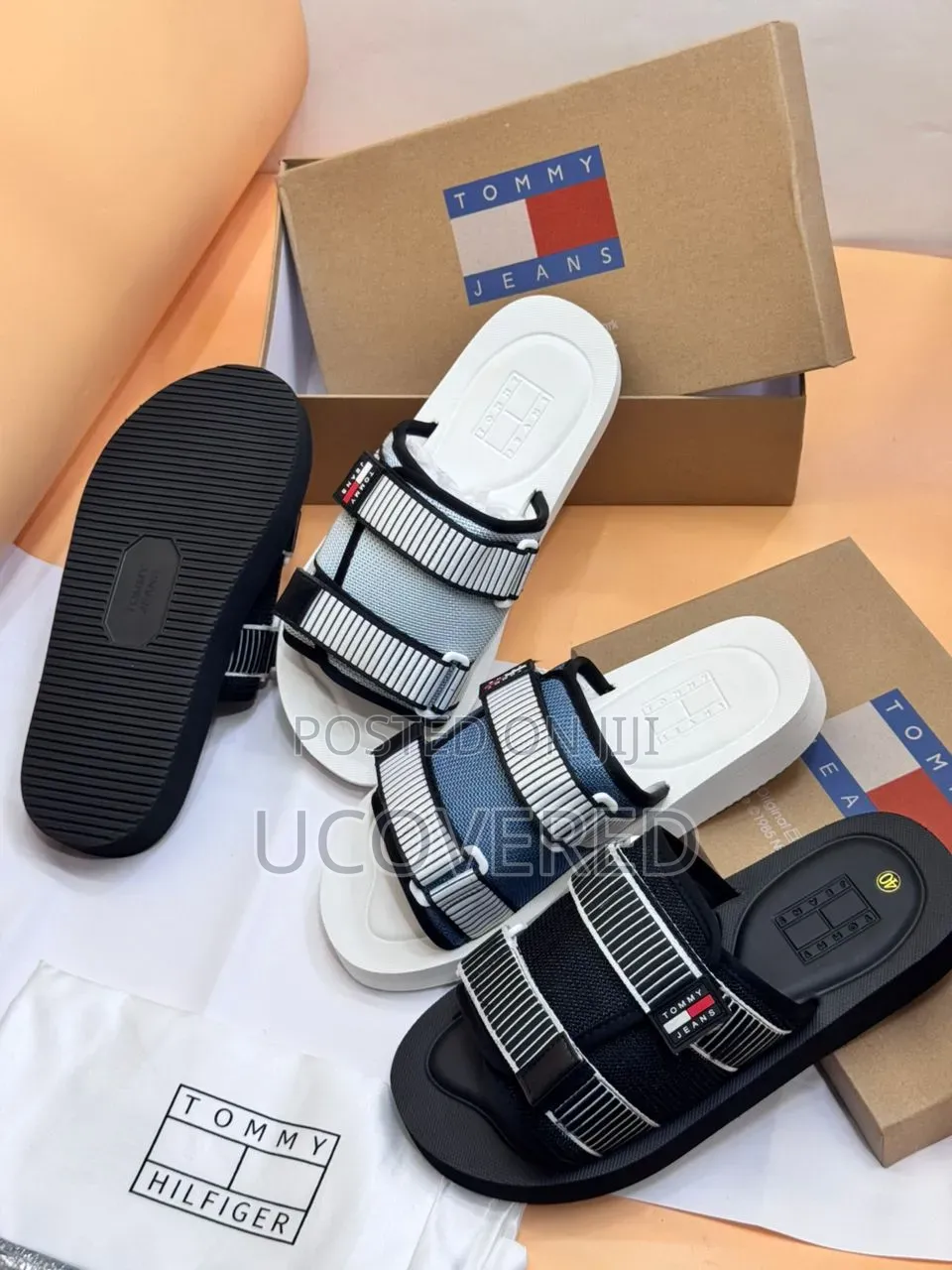 Tommy Jeans Men's Touch-Strap Slides