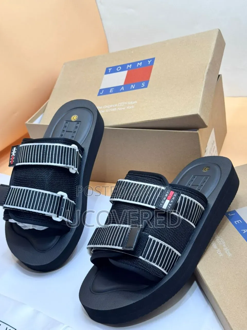 Tommy Jeans Men's Touch-Strap Slides