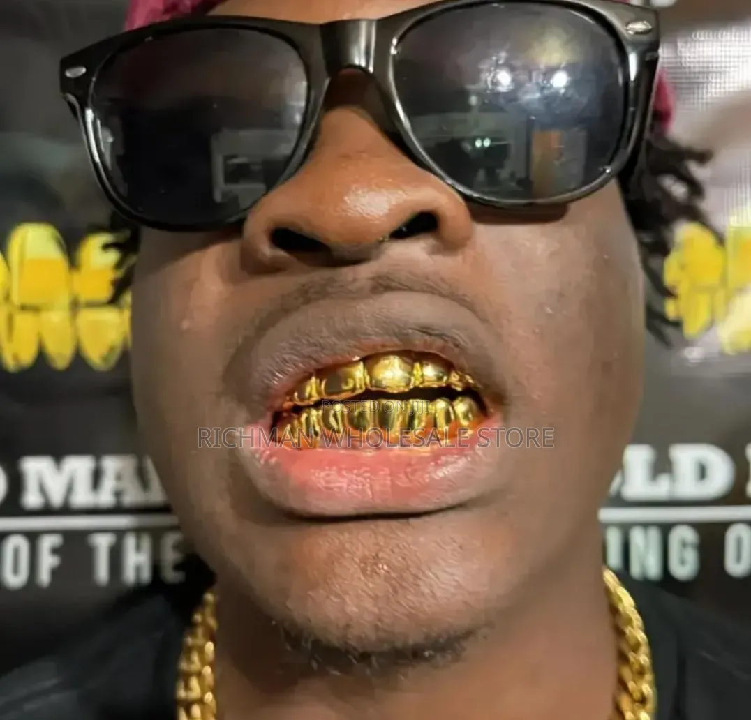 Luxury Gold Grillz Teeth Caps – Hip Hop Fashion Dental Grill Set