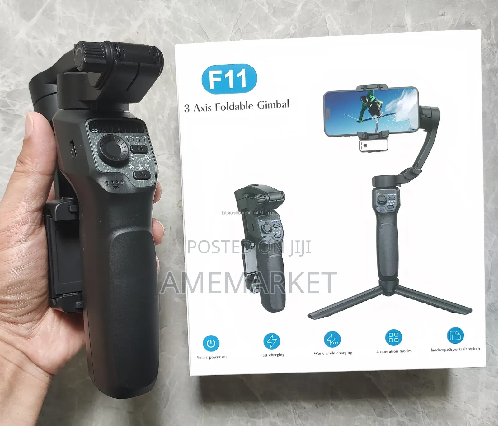 F11 3-axis Gimbal Stabilizer For iPhone Android Smartphones Ai