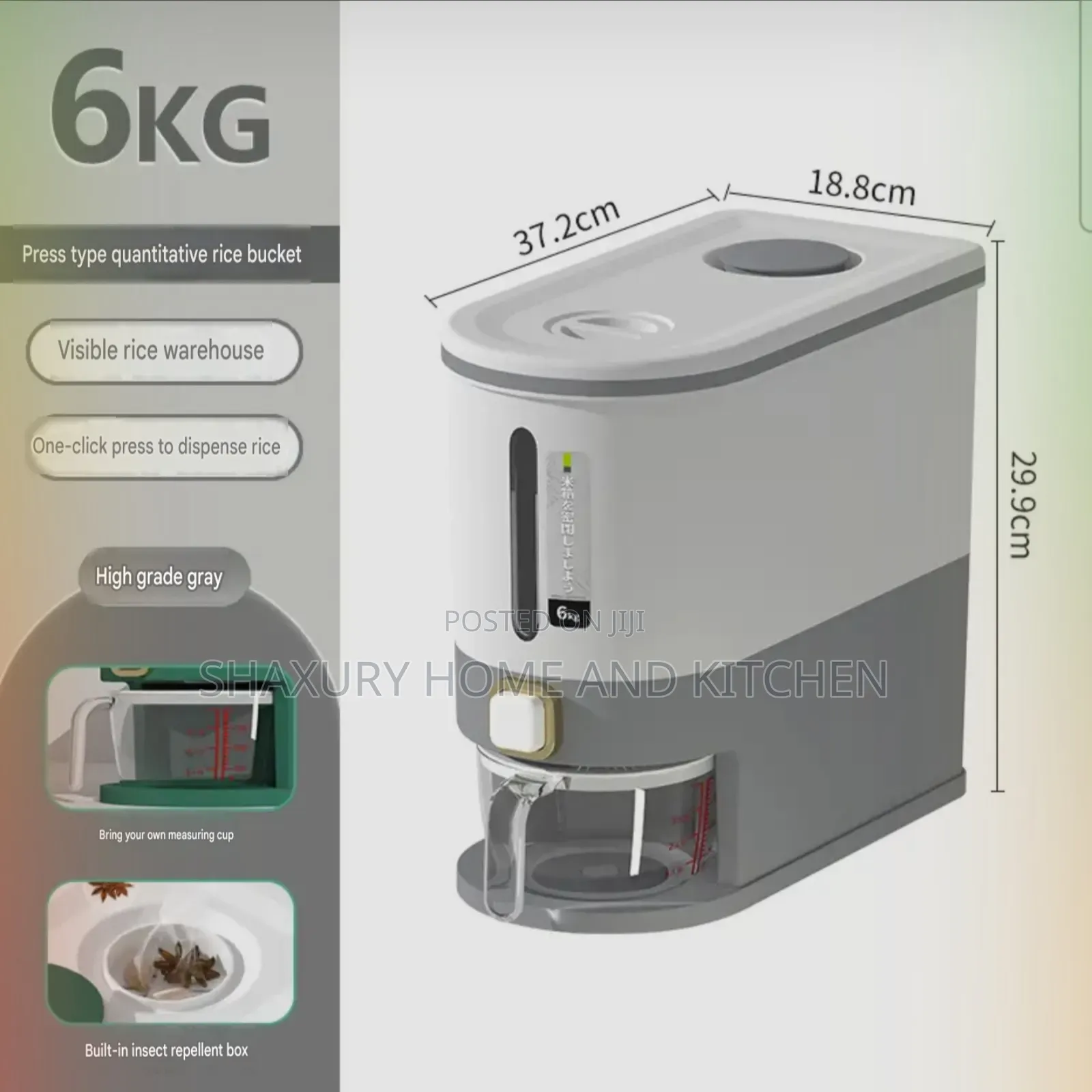 Rice Dispenser Storage Container 6kg (European Grade)