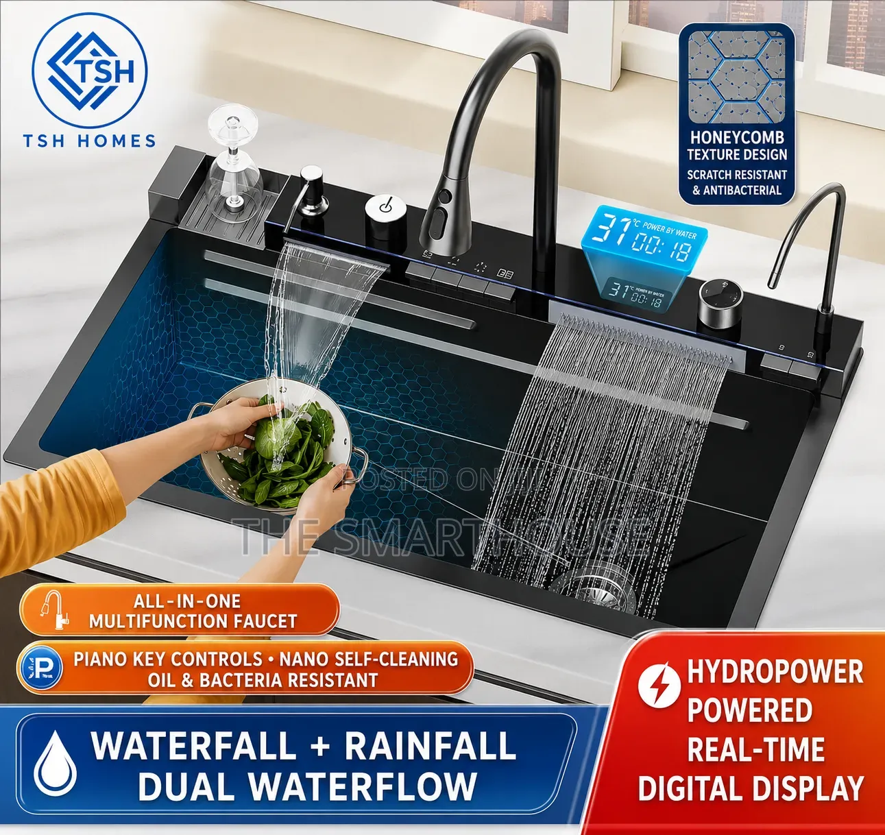 Smart Luxury Digital Display Kitchen Sink
