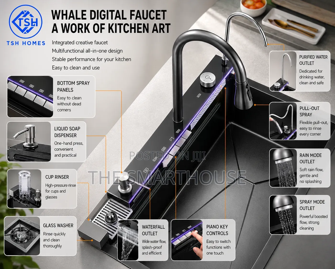 Smart Luxury Digital Display Kitchen Sink