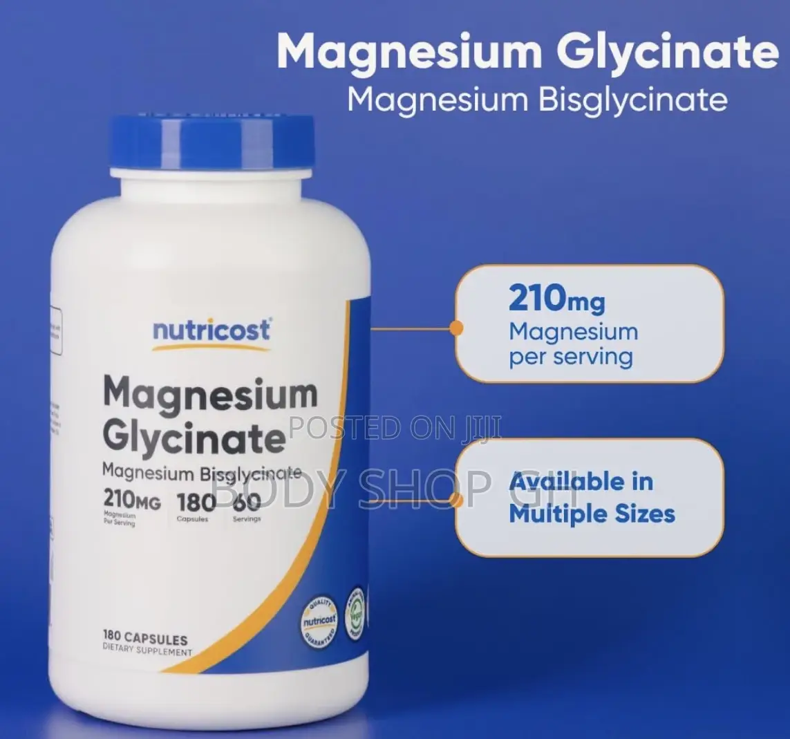 Nutricost Magnesium Glycinate Capsules - 180 Capsules