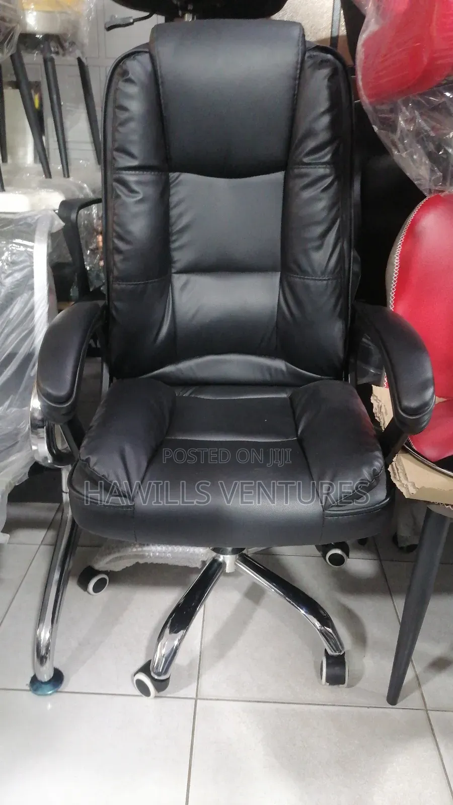 Ergonomic Vegan High Leather Office Chair
