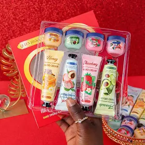 8 - Piece Hand Cream and Lip Balm Gift Set.