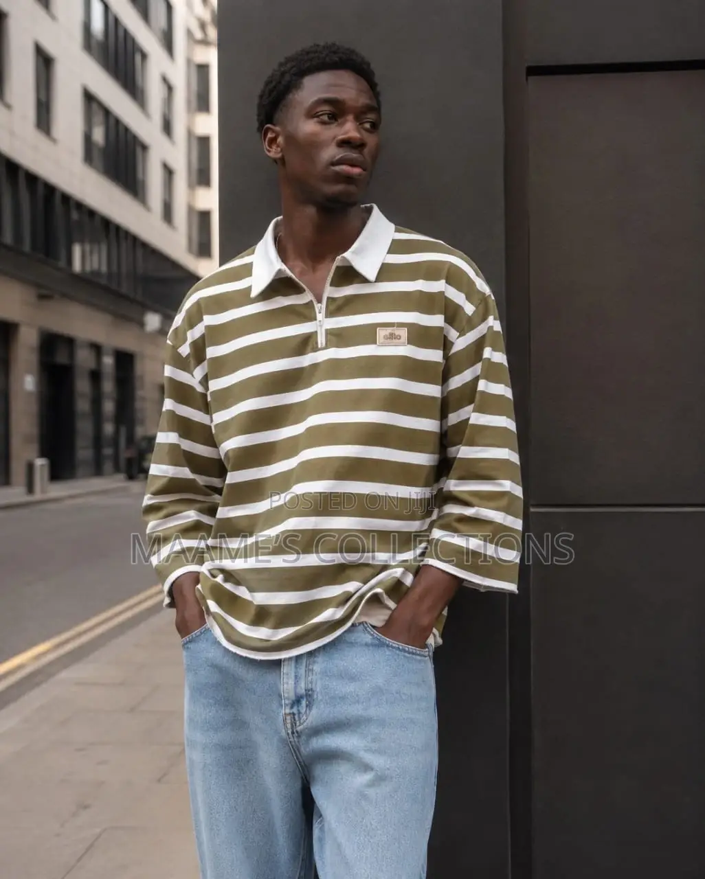 Men’S Striped Short-Sleeve Rugby Polo Shirts