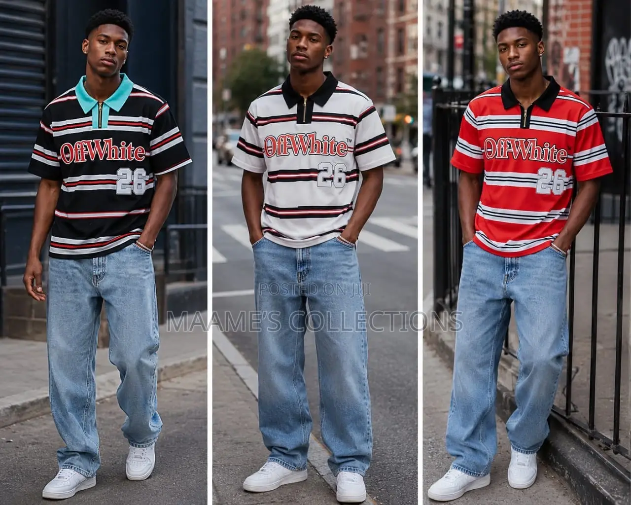 Men’S Striped Short-Sleeve Rugby Polo Shirts