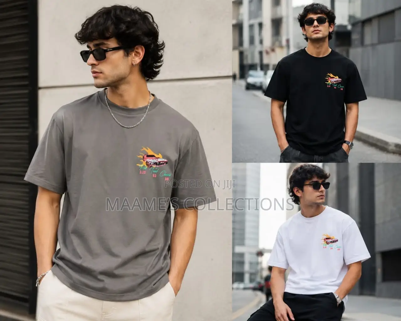 Men's Style Summer Versatile Loose T - Shirts With a Round Neck.