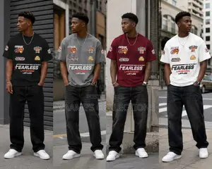 Men's Style Summer Versatile Loose T - Shirts With a Round Neck.