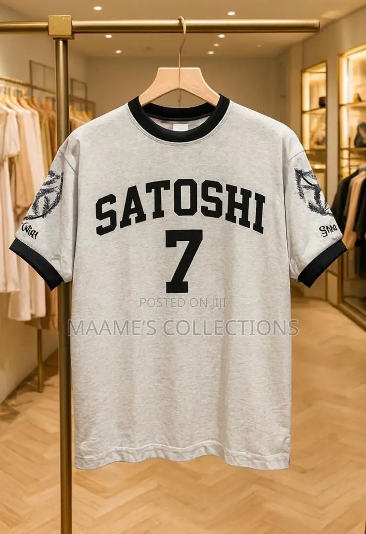 Men’S Round Neck T-Shirt With Style Logo and Numbers.