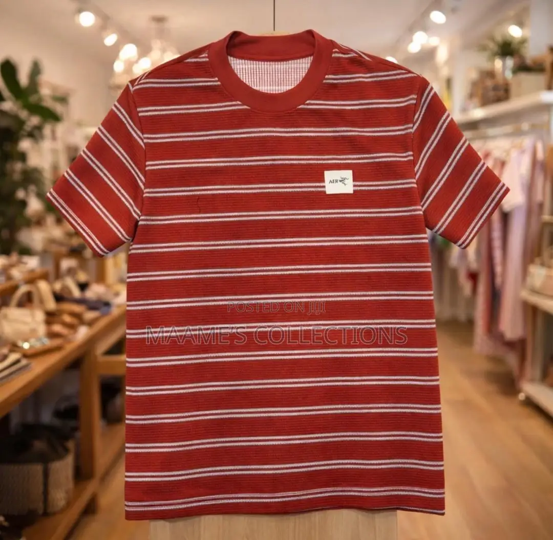Men’S Street Style Striped T-Shirt, Casual Versatile.