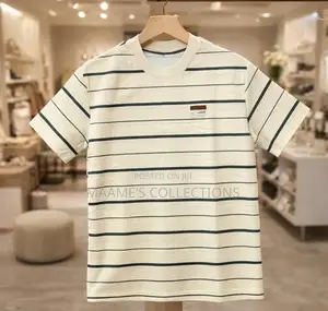 Men’S Street Style Striped T-Shirt, Casual Versatile.