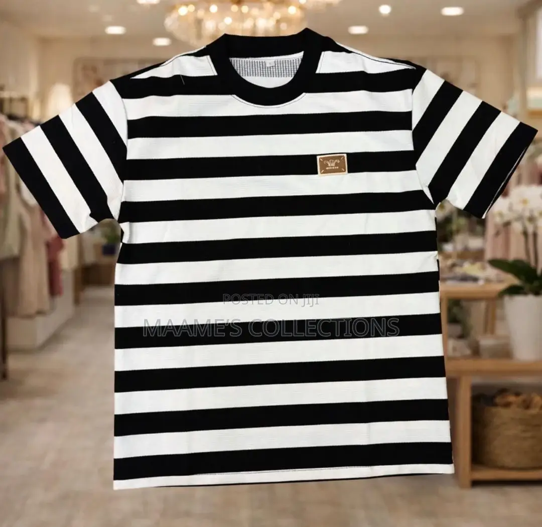 Men’S Street Style Striped T-Shirt, Casual Versatile.