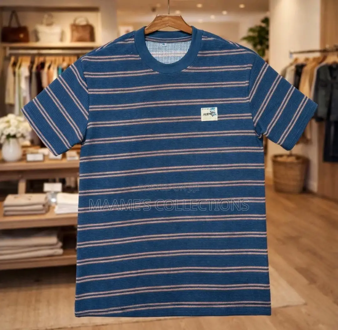 Men’S Street Style Striped T-Shirt, Casual Versatile.