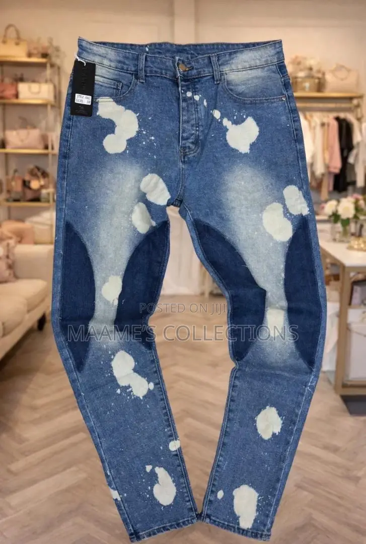 Men’S Distressed Denim Jeans Trousers