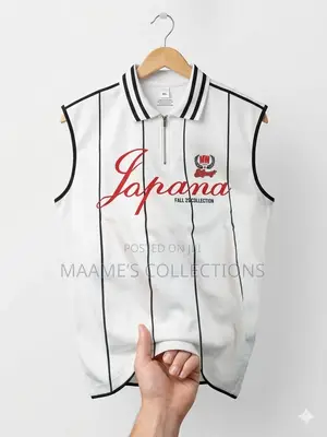 Men’S Sleeveless, Striped Zipper-Neck Vest / Tank Top