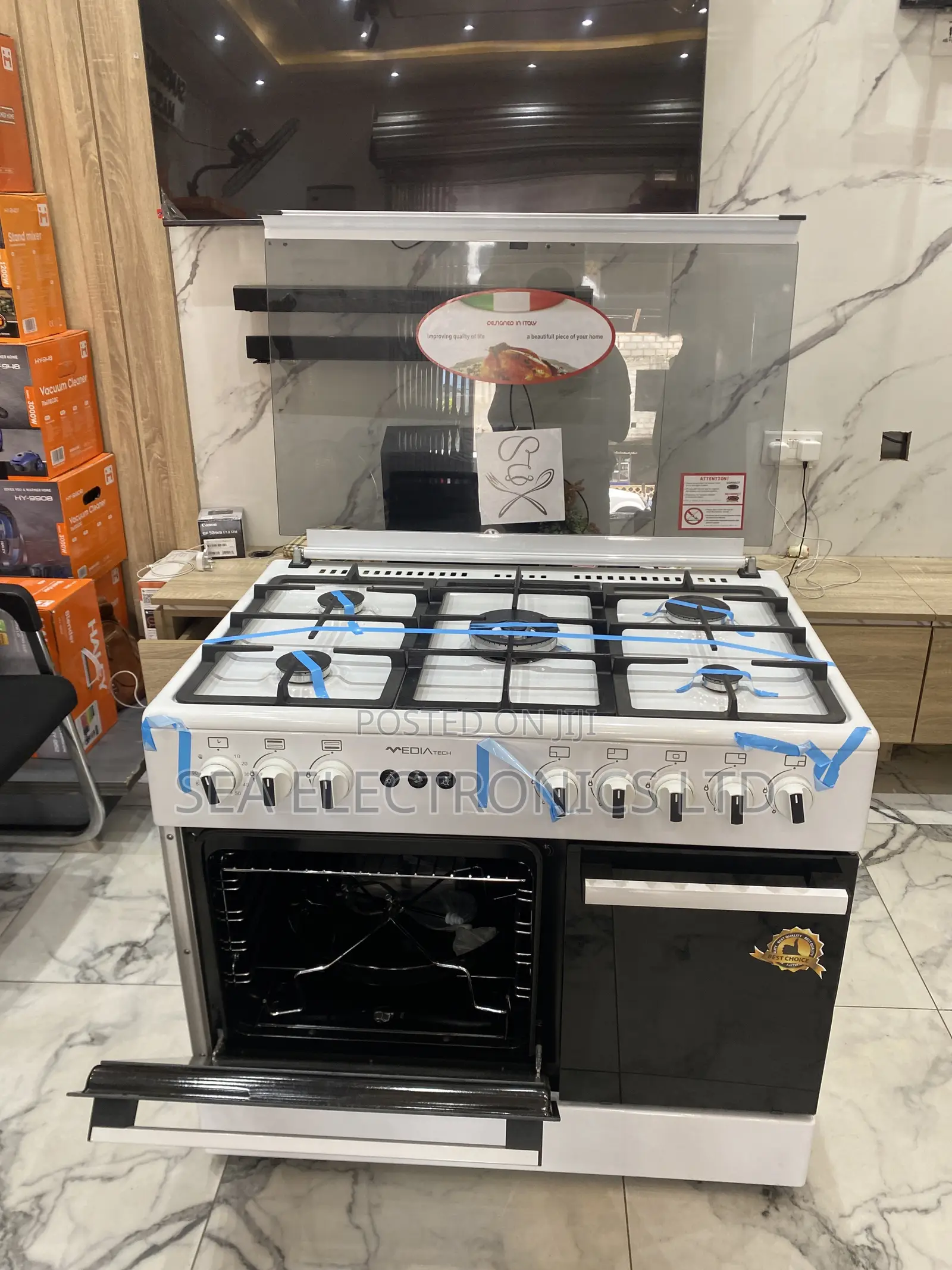 Mediatech 5 Burner 60x90 Oven and Grill Gas Cooker