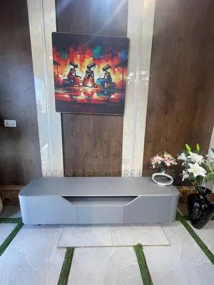 Gray Colored Modern Tv Stand