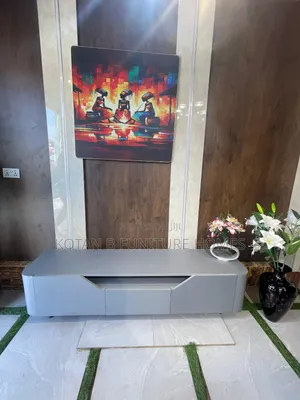 Gray Colored Modern Tv Stand