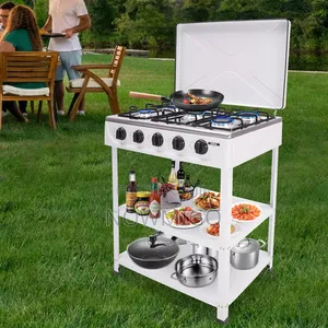 Four 4-Burner Stand Stove