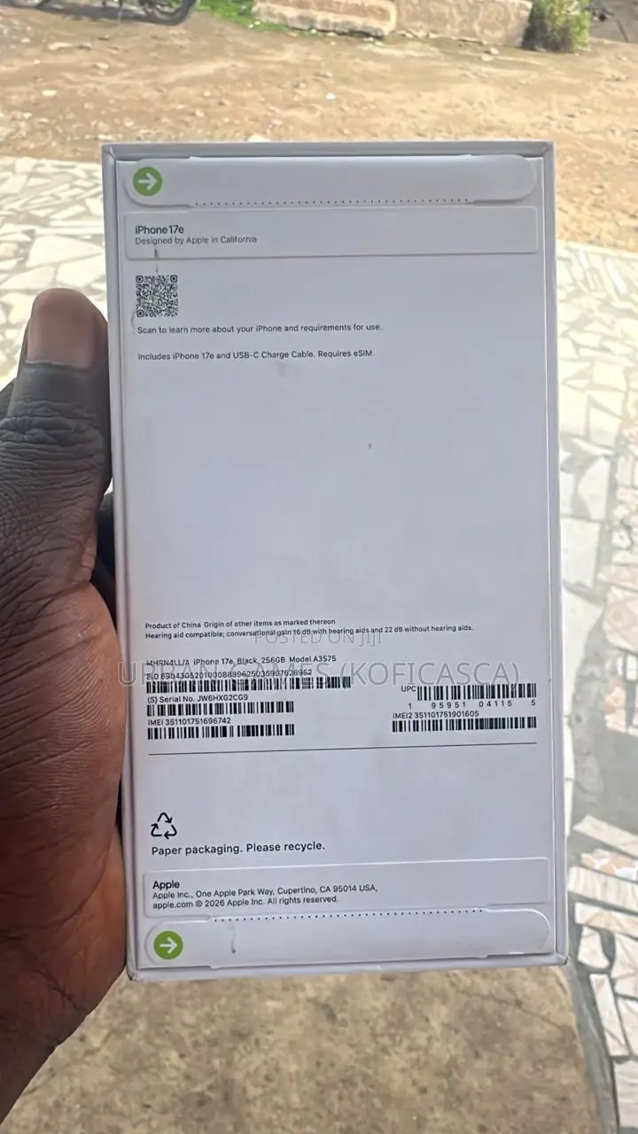 New Apple iPhone 17e 256 GB Black